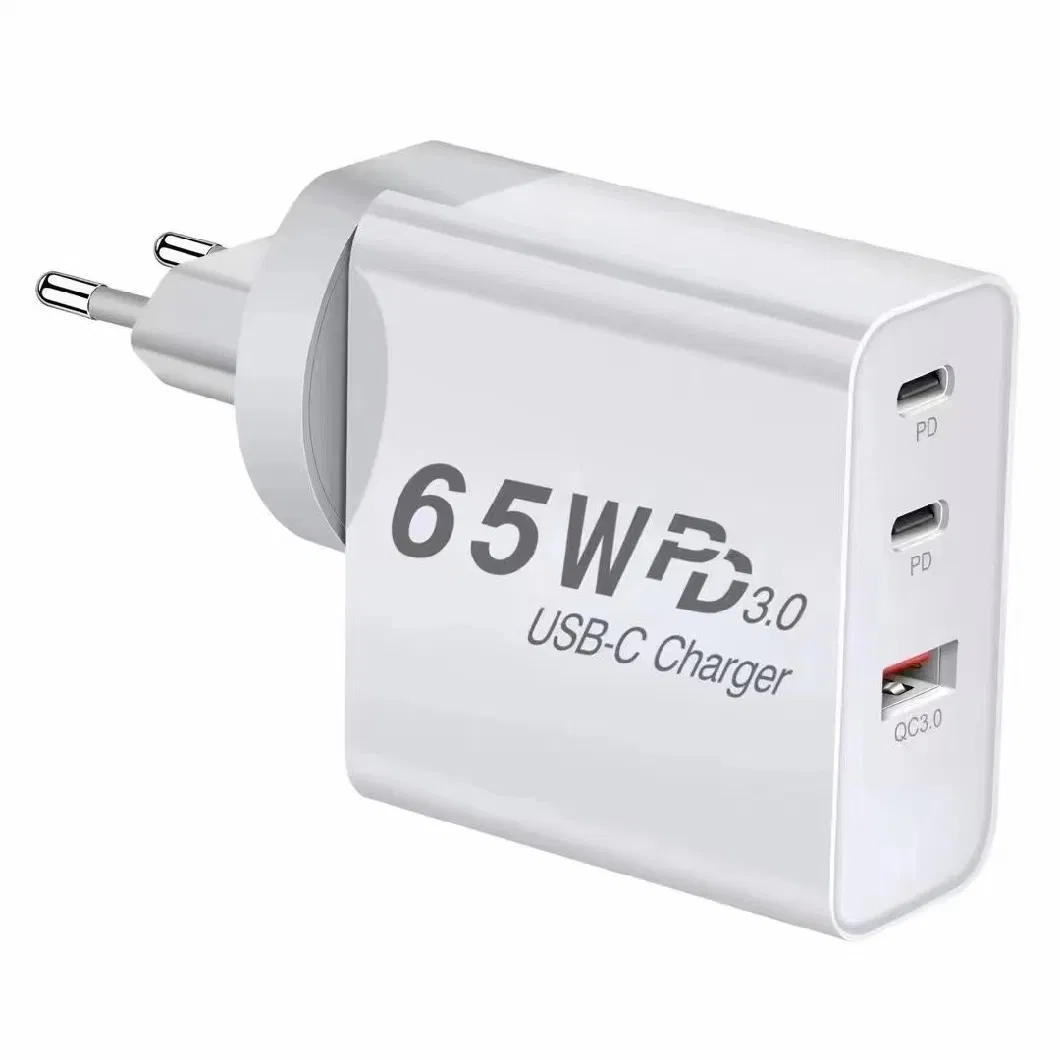 Factory OEM Top Quality Dual USB Pd Fast Charger 20W USB-C Phone Charger 25W40W/65W/